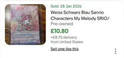 Weiss Schwarz Blau Sanrio Characters My Melody SRIO/01B-047 RR Foil - Image 4