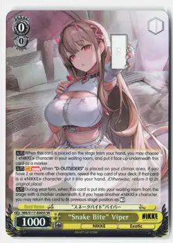 "Snake Bite" Viper S117-E005S SR GODDESS OF VICTORY: NIKKE Weiss Schwarz NM - Image 1
