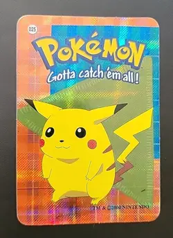 LP! 2000 Nintendo Trademark - Vending Machine Prism Sticker Card - Pikachu 025 - Image 1