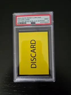 2023 Disney Lorcana TCG Discard Card Yellow with Black Border PSA 9 - Image 1