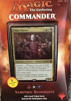 2017 Magic The Gathering Commander Edgar Markov Vampiric Bloodlust 100 Card Deck - Image 1