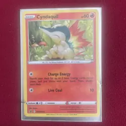 2022 Pokemon TCG SWSH Black Star Promo Cyndaquil Holo Card SWSH221 - Image 1