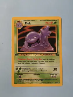 Pokemon TCG Muk Fossil 1st Edition Non-Holo Rare Card 28/62 - Image 1