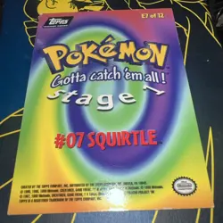 SQUIRTLE E9 TOPPS Smooth Holofoil The First Movie Pokemon Card Near Mint - Image 2