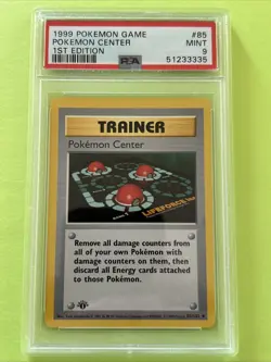 Pokemon TCG Center Trainer Card 85/102 First Edition Shadowless Psa9 - Image 1