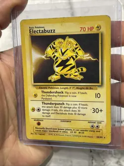 2000 Pokemon TCG Electabuzz 20/102 Base Set Non Holo Rare Card Vintage WOTC HP+ - Image 2