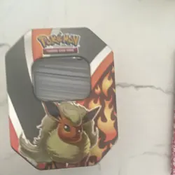 Pokemon TCG Mixed Card Lot in Flareon Tin by Nintendo, Standard Card Size - Image 2