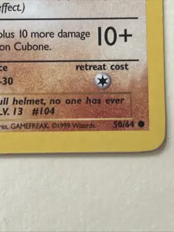 1999 Pokemon Jungle Set First Edition “Cubone” #50/64 Card - Image 3