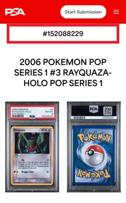 2006 POKEMON POP SERIES 1 #3 RAYQUAZA-HOLO POP SERIES 1 - Image 3