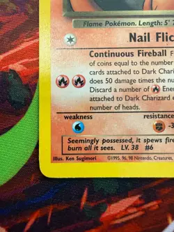 Pokemon Dark Charizard TCG Non-Holo Rare Card 21/82 Moderately Played Unlimited - Image 4