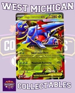 Pokemon TCG Mega Heracross ex 004/094 Phantasmal Flames Double Rare English - Image 1