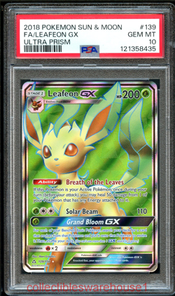 Pokemon Ultra Prism Leafeon GX 139 PSA 10 - Image 1