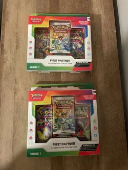 Two (2) New Sealed Pokemon TCG First Partner Illustration Collection Series 1 - Image 1