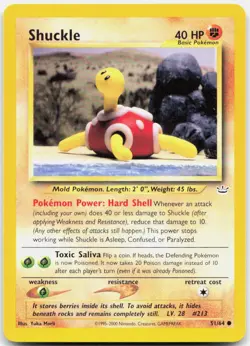 Pokemon TCG Shuckle Neo Revelation Common 51/64 Unlimited - Image 1