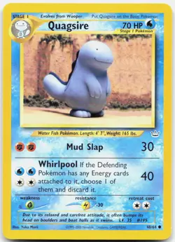 Pokemon TCG Quagsire Neo Revelation Common 48/64 Unlimited - Image 1
