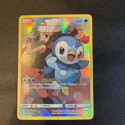 Pokemon Piplup Full Art Secret Rare Holo 239/236 Cosmic Eclipse!! - Image 1
