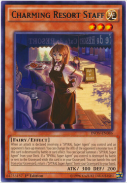 Yu-Gi-Oh! - Charming Resort Staff - INOV-EN086 - Rare - 1st Ed - NM/M - NEW - Image 1