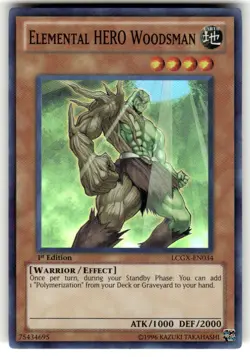 Yu-Gi-Oh Card: Elemental HERO Woodsman LCGX-EN034 Super Rare 1st Edition! NM - Image 1