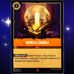 Miracle Candle Item Card - Rare - Disney Lorcana TCG Ursula's Return #31/204 - Image 1