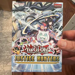 Yu-Gi-Oh! Justice Hunters Box 4 PK with 1 Field Center Card | 1st Edition - Image 1