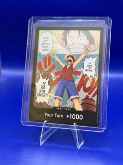 ONE PIECE Card Game Don Card!! (Luffy) Your Turn +1000 English - Image 1