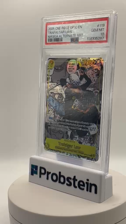 2025 One Piece OP10 EN Trafalgar Law Manga Alternate Art #119 PSA 10 - Image 2