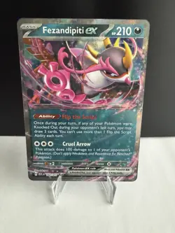Pokemon TCG Fezandipiti EX 142/217 Ascended Heroes Double Rare NM Card - Image 1