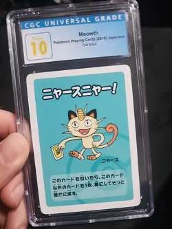 🐈🐈 CGC 10 Meowth Old Maid 2019 Japanese Pokemon Card - Image 1