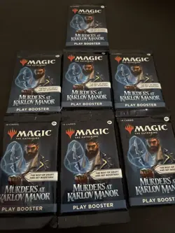 MTG Murder at Karlov Manor Play Booster Pack Lot 7 Sealed Magic Cards Set - Image 1