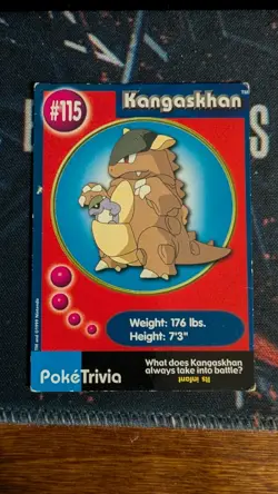 Pokemon Mewtwo Strikes Back #8 Poke Trivia Card - Kangaskhan #115 - Image 2