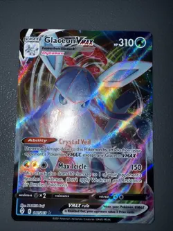 Pokemon TCG Glaceon VMAX Evolving Skies Holo Ultra Rare Card 041/203 - Image 1