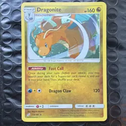 Pokemon Dragonite Cosmos Holo 119/181 Rare Unified Minds 160HP TCG Card - Image 1