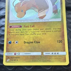 Pokemon Dragonite Cosmos Holo 119/181 Rare Unified Minds 160HP TCG Card - Image 2