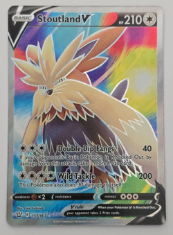 Stoutland V 157/163 Battle Styles NM Full Art Ultra Rare Pokemon Card - Image 1