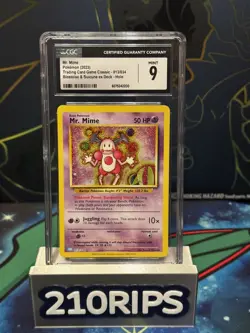Pokemon Mr. Mime 013/034 Trading Card Game Classic Holo CGC 9 Mint 🔥🔥🔥 - Image 1