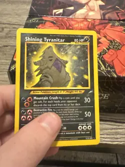 Pokemon TCG Shining Tyranitar Neo Destiny Holo Card 113/105 Unlimited MP - Image 2