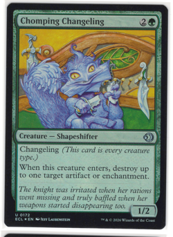 MTG Chomping Changeling Lorwyn Eclipsed ECL #172 uncommon Foil NM *NICE*! - Image 1