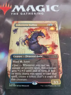 Mtg. Colorstorm Stallion. Foil Borderless. Secrets of Strixhaven. Pack Fresh - Image 1