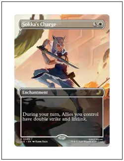 1x Sokka's Charge, Non-Foil, Borderless Art, Magic MTG NM - Image 1