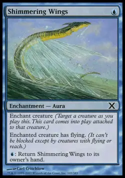 Shimmering Wings - Light Play MTG 10th Edition - Image 1