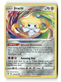 Jirachi 119/185 Amazing Rare Vivid Voltage Pokemon Near Mint - Image 1