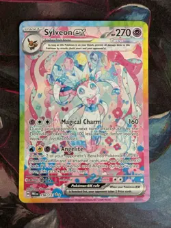 Pokemon SV Prismatic Evolutions Sylveon EX SIR 156/131 Special Illustration Rare - Image 1