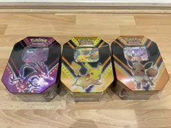 Pokemon V Powers Tin Set Pikachu, Eevee & Eternatus V - NEW SEALED - Image 1