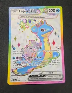 Lapras ex 158/142 Stellar Crown Ultra Rare Full Art Pokemon - Image 1