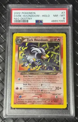 2002 POKEMON NEO DESTINY #7 DARK HOUNDOOM-HOLO PSA 8 - Image 2