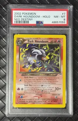 2002 POKEMON NEO DESTINY #7 DARK HOUNDOOM-HOLO PSA 8 - Image 3