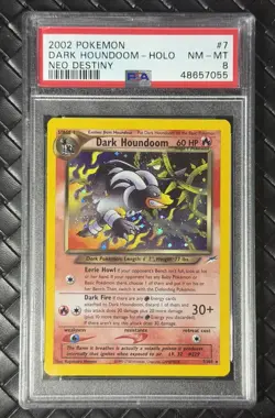2002 POKEMON NEO DESTINY #7 DARK HOUNDOOM-HOLO PSA 8 - Image 4