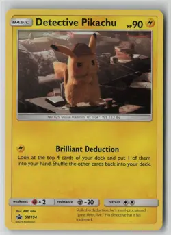 Detective Pikachu - SM194 Holo Promo Sun & Moon Promo Pokemon NM - Image 1