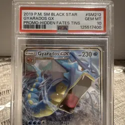 Pokemon Gyarados GX Hidden Fates Tin (2019) Black Star Promo SM212 PSA 10 - Image 3