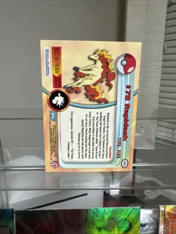 1999 Pokemon Topps #78 Rapidash TV Animation Edition Holo Foil Series 1 - Image 2